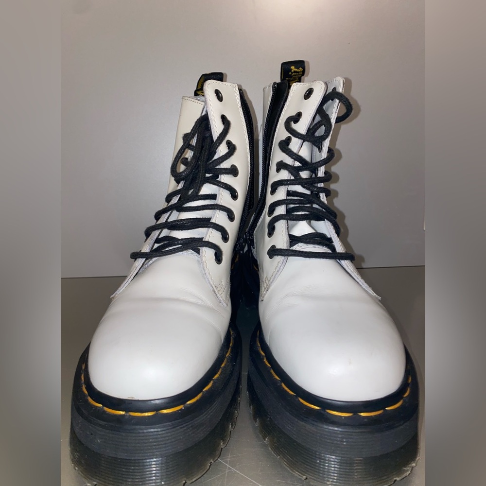 Combine and make unique outfits with the perfect white original white docs <3